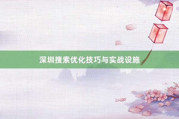 深圳搜索优化技巧与实战设施